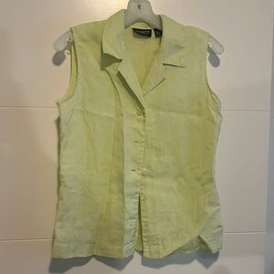 100% linen Liz Claiborne Liz Sport sleeveless shirt, small